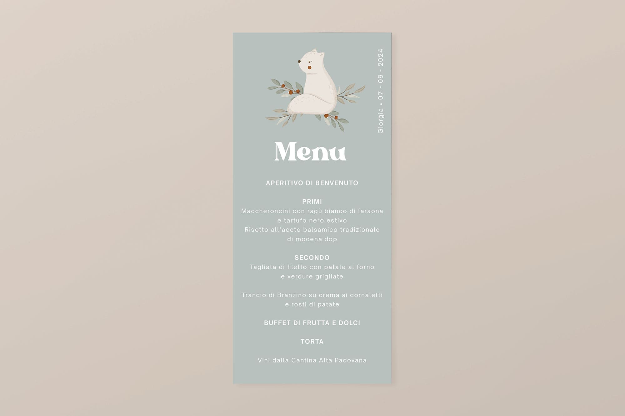 Menu bosco