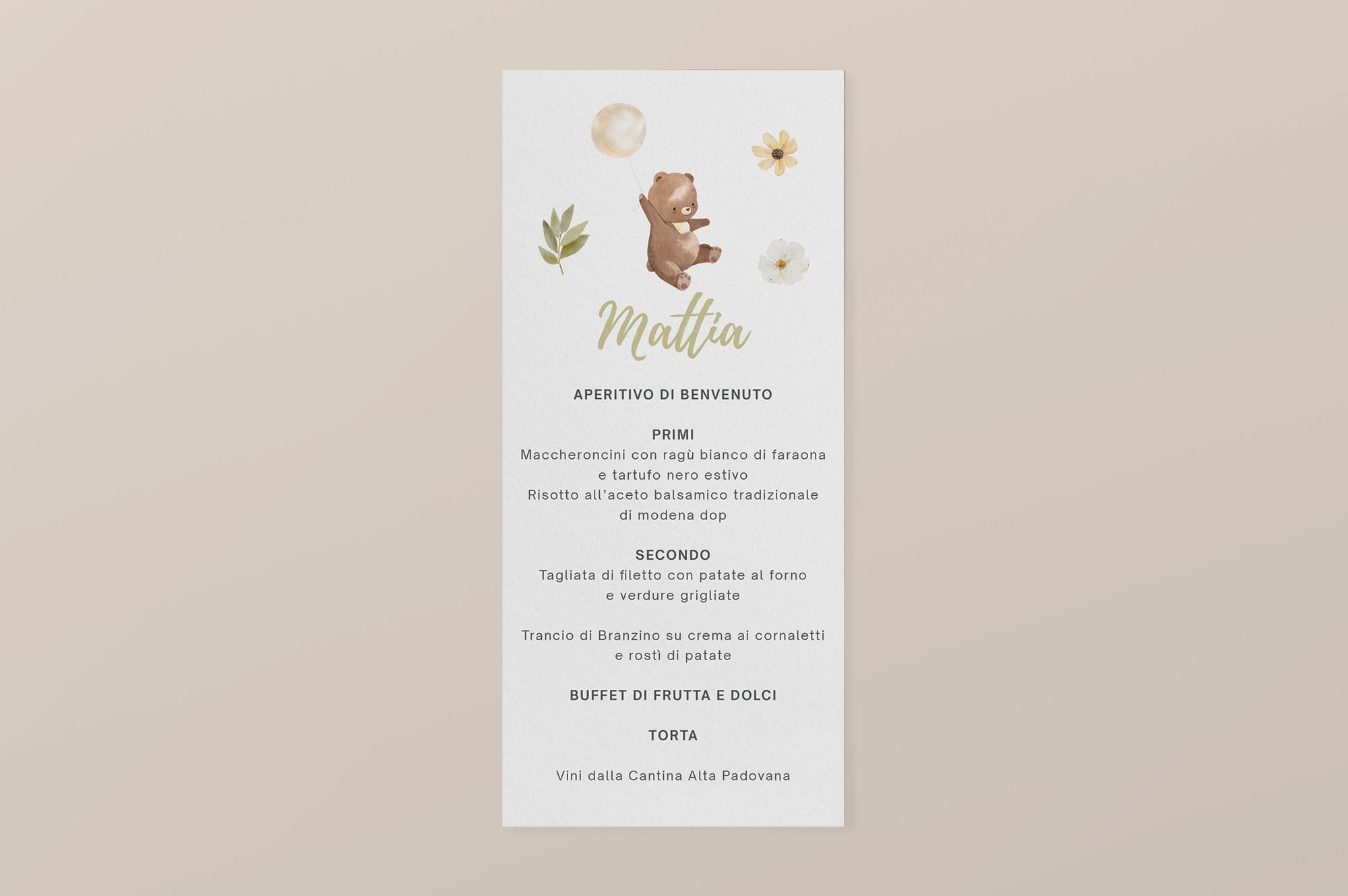 Spring menu