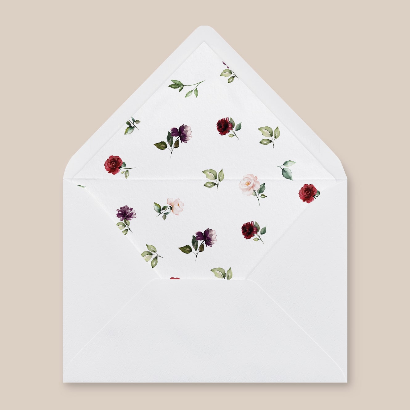 Imperia model wedding invitation elegant wedding suite roses and peonies envelope liner