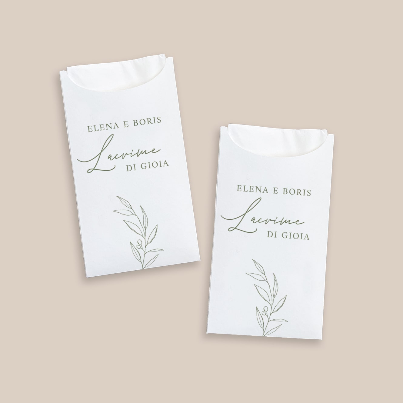 Lucca model wedding invitation elegant olive leaf suite wedding stationery tears of joy