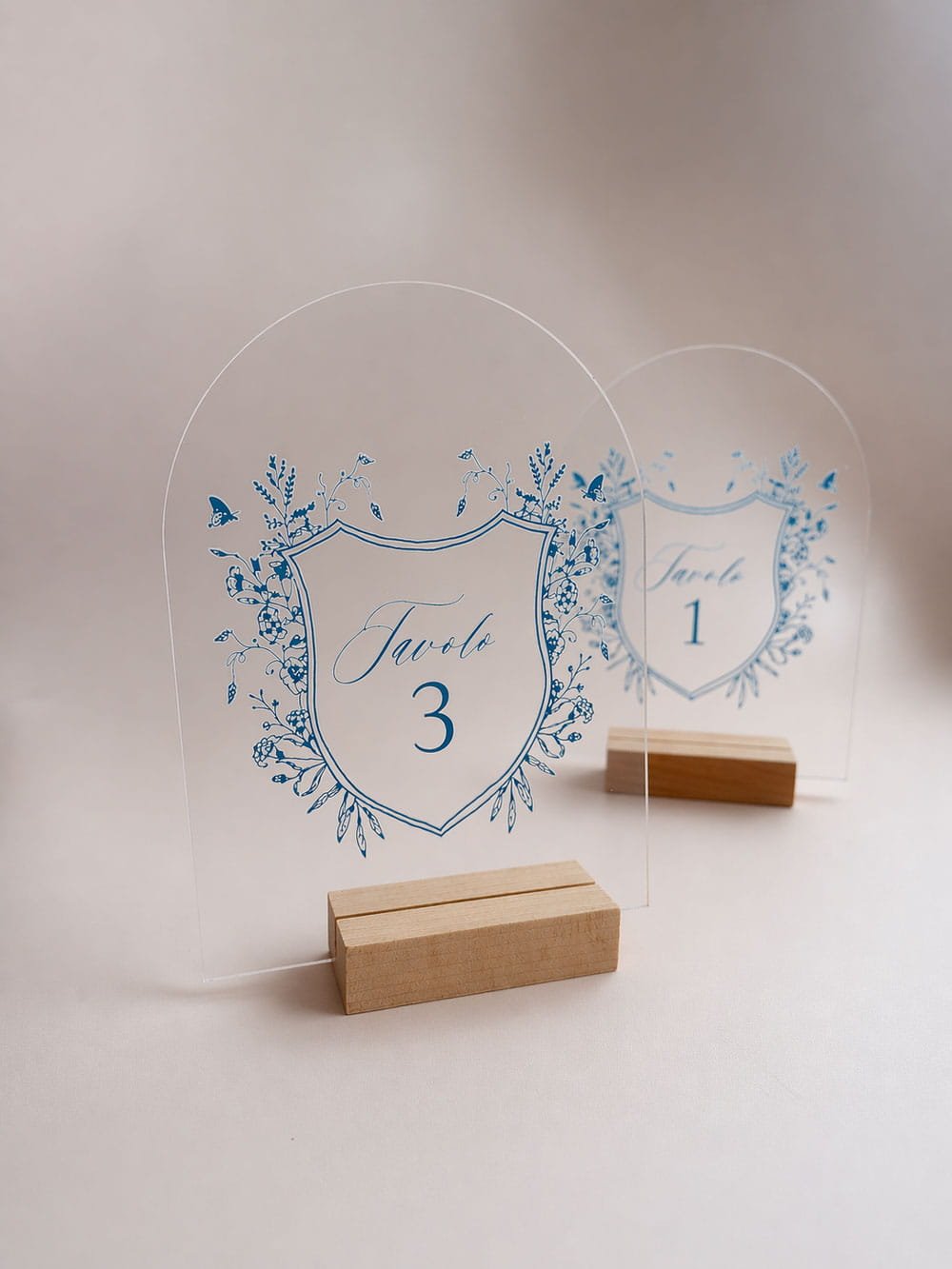 Acrylic table number wedding stationery wedding