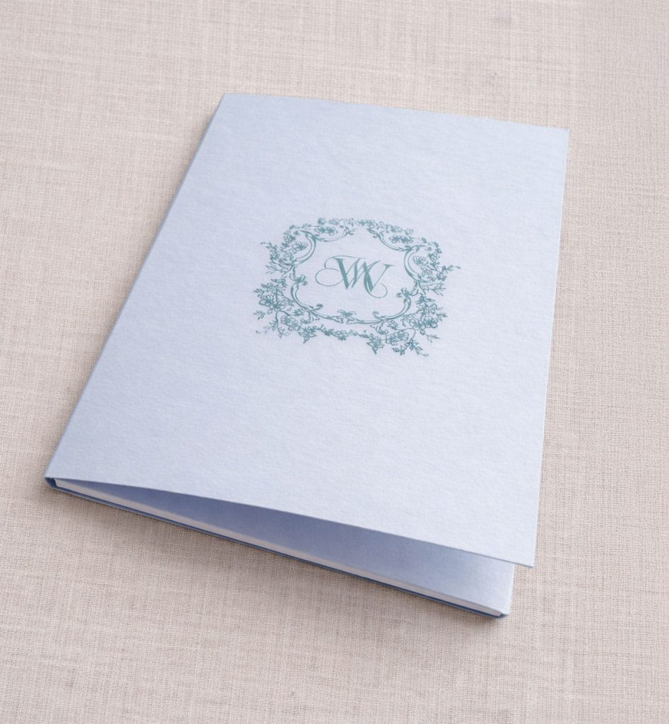 Busta trifold con tasca partecipazione matrimonio