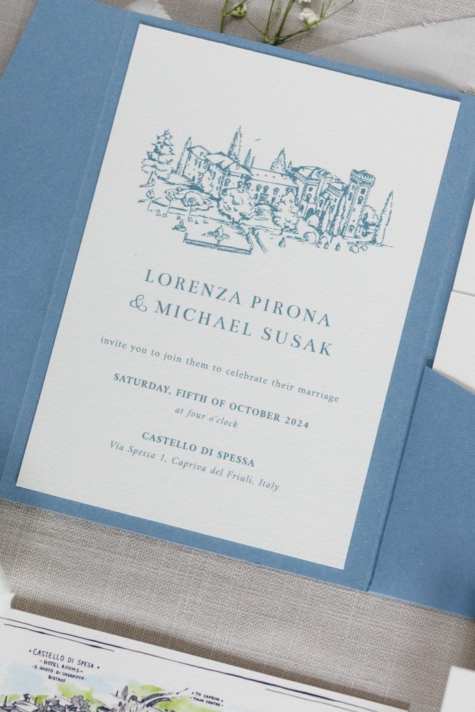 busta a tasca partecipazione matrimonio